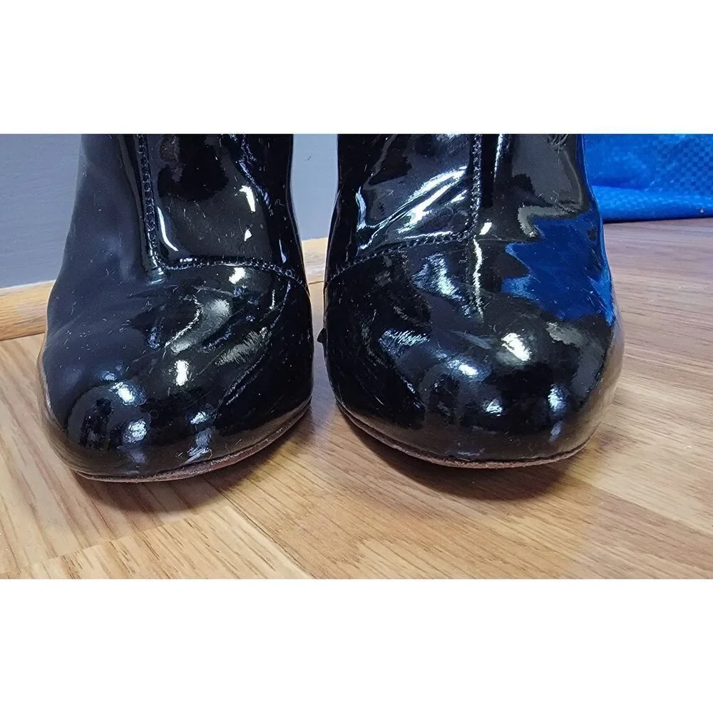 Tory Burch Patent Leather Ankle Booties 6
